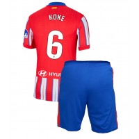 Koszulka piłkarska Atletico Madrid Koke #6 Strój Domowy dla dzieci 2024-25 tanio Krótki Rękaw (+ Krótkie spodenki)